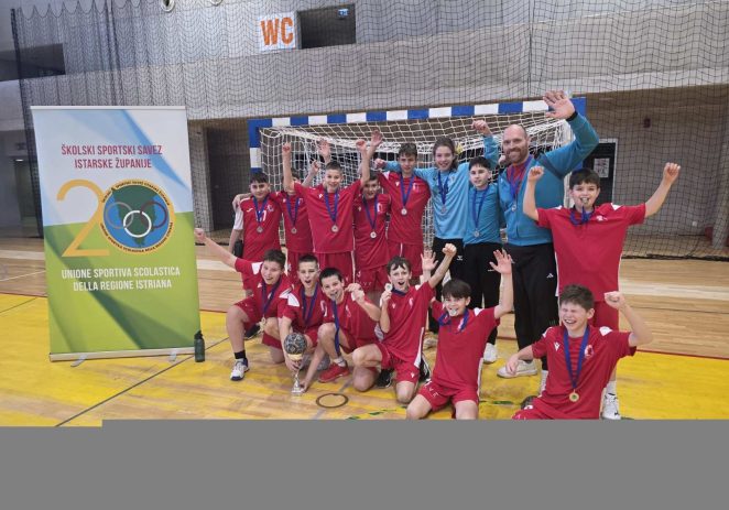 Rukometaši  OŠ Finida Poreč osvojili 2. mjesto na županijskom natjecanju