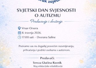 Udruga Korak zajedno u Vrsaru organizira predavanje povdom Dana svjesnosti o autizmu