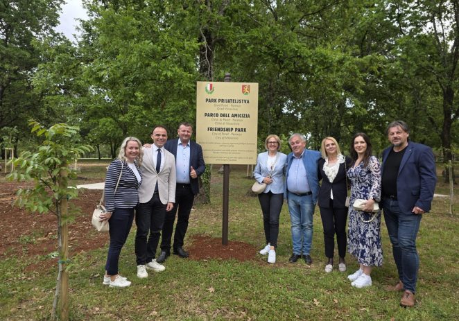 Grad Poreč: Na Materadi otvoren Park prijateljstva Poreča i pobratimljenih gradova Koprivnice i Virovitice