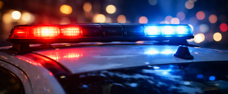 policija mračna. svjetla na vozilu