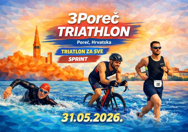 Privremeno zatvaranje ceste ( Sv. Martin – Červar – Kamp Ulika – Sv. Ana – Sv. Martin) nedjelju, 31. svibnja 2026., zbog održavanja triatlonske utrke „3Poreč”