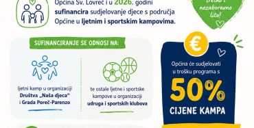 Općina Sv. Lovreč sufinancira boravak djece u Ljetnim kampovima