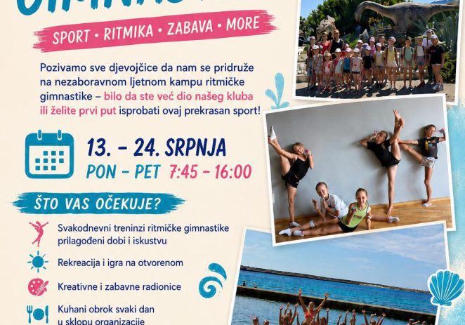 Ljetni kamp porečkog Kluba ritmičke gimnastike od 13. do 24. srpnja – PRIJAVE SU OTVORENE