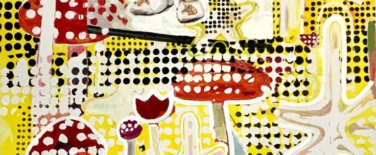 2-mfveliki-rdeci-tulipan-in-samorog-2024-tempera-olje-na-platno-205x180cm