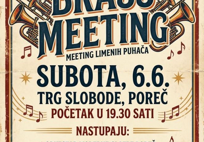 Glazbena poslastica u Poreču: Veliki međunarodni „Brass Meeting“ na Trgu slobode