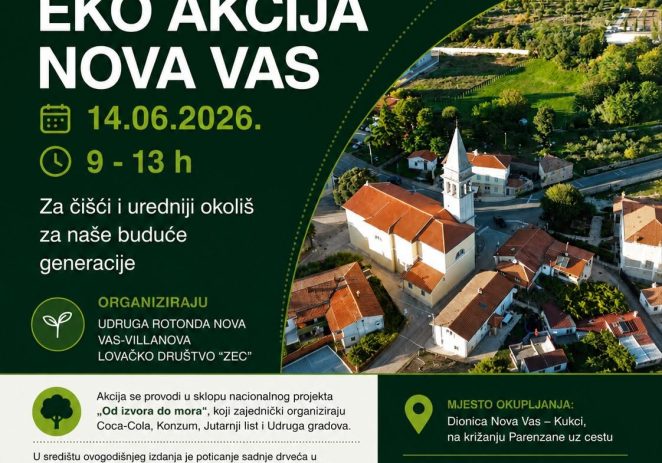 U nedjelju, 14. lipnja eko akcija ČIŠĆENJA trase Parenzane na području Nove Vasi