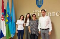 Lovrečke odlikašice na prijemu kod načelnika Siniše Terlevića