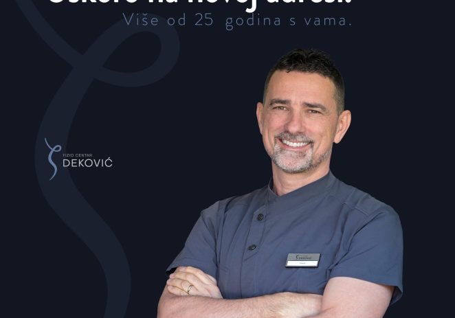 Nakon 25 godina rada Fizio Centar Deković ide korak dalje: od kolovoza na novoj adresi