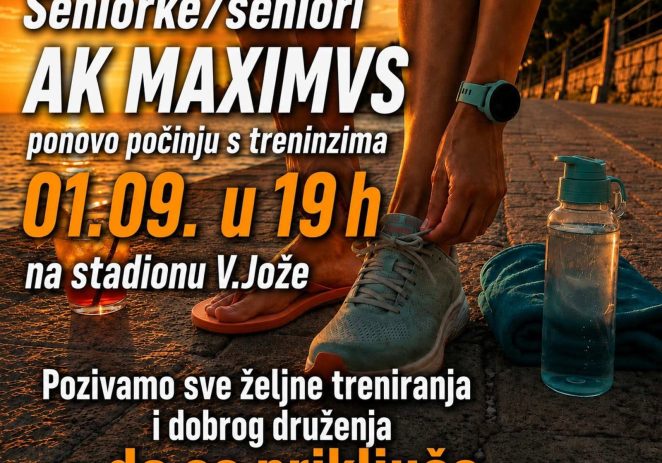 Atletski klub Maximvs počinje sa treninzima
