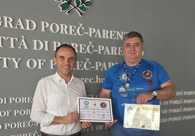 Gradonačelnik Peršurić primio porečkog pizzaiola Aleksandra Legu Velenika,  Guinnessovog  rekordera u pečenju pizza