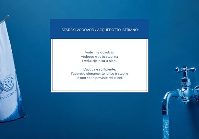 Vode ima dovoljno – redukcije u Istri nisu u planu