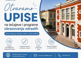 POU Poreč otvara upise: Bogat program obrazovanja odraslih, tečajeva jezika i besplatnih edukacija putem vaučera