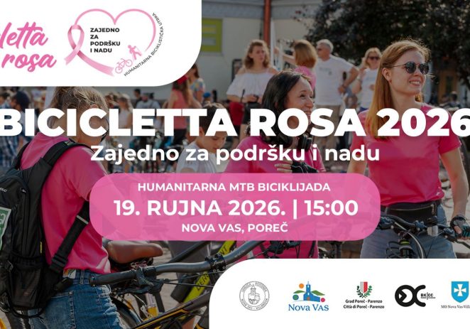 19. rujna druga humanitarna biciklijada Bicicletta rosa u Novoj Vasi za pomoć onkološkim pacijentima