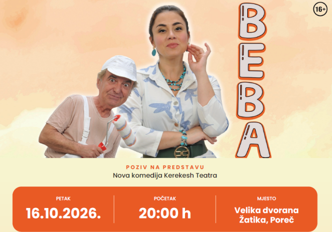 Besplatna predstava komedije “Beba” Kerekesh Teatra u petak u Žatici
