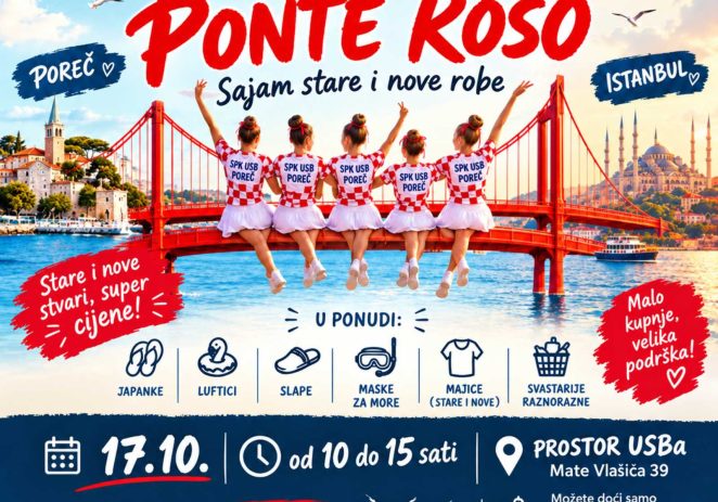 Poreč dobiva svoj „Ponte Rošo”: Pronađite nešto za sebe i pomozite mladim plesačicama do Svjetskog prvenstva!