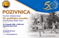 Košarkaški klub Poreč poziva na Svečanu Skupštinu povodom 50. godišnjice Kluba